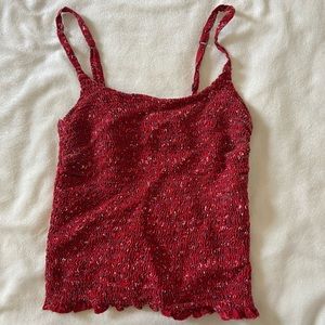 ruched ditsy floral tank